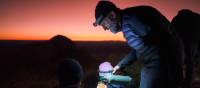 Enjoying a hot cuppa on top of Mt Sonder at sunrise | Luke Tscharke