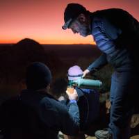 Enjoying a hot cuppa on top of Mt Sonder at sunrise | Luke Tscharke