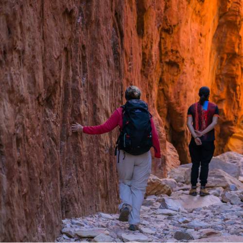 The cultural conversation at Standley Chasm will teach you more about Arrente country