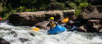 Heading down one of the many exciting rapids on the Mersey River