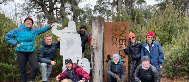 Hikers on the Overland Track