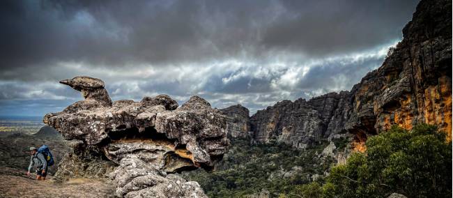 The trail is full of fun rock formations