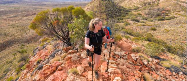 Anna Dakin on the Larapinta Trail